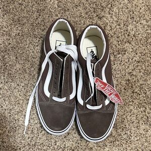 Vans Classic Brown and White Shoes